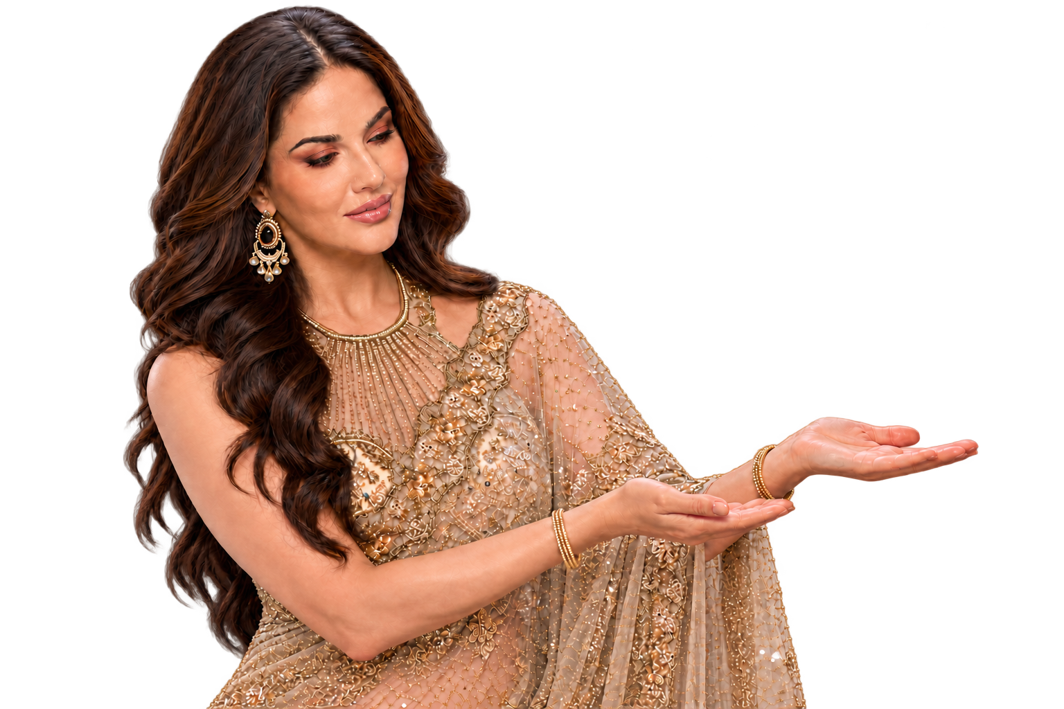 Sunny Leone in S&P’s gold campaign look